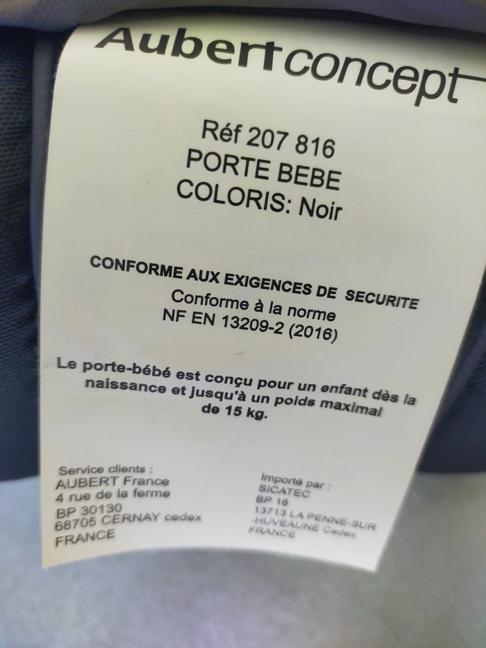 Porte bébé aubert concept - photo numéro 5