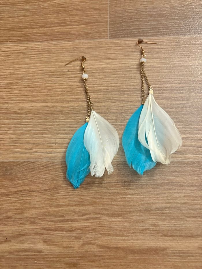 Boucle d’oreille plumes