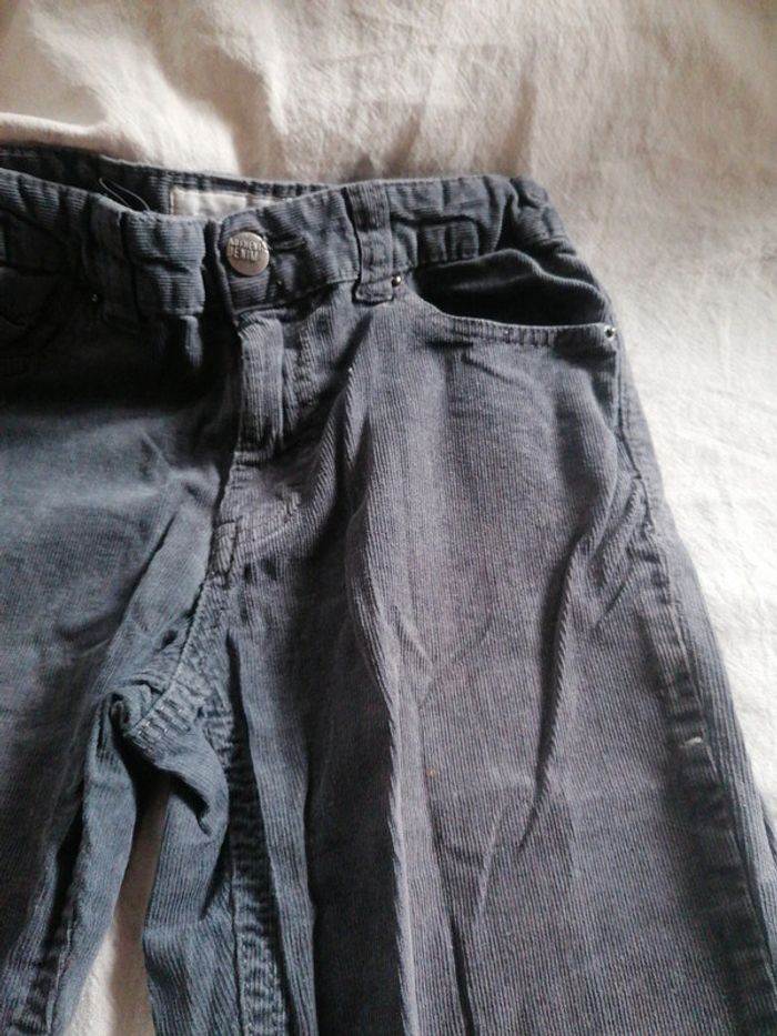 Pantalon velours côtelé anthracite 12 ans - photo numéro 2