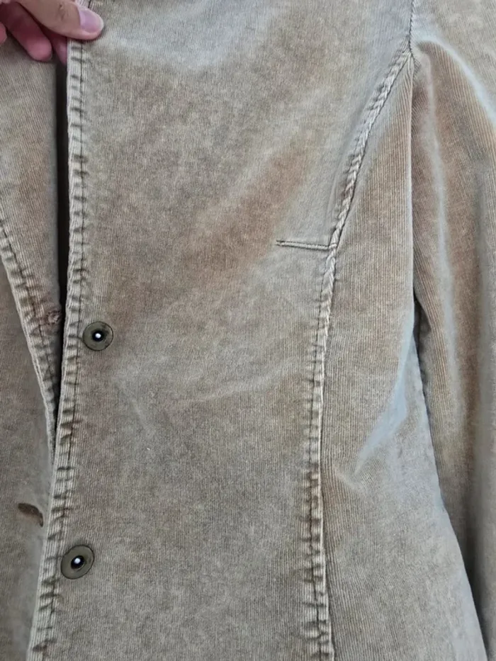 Veste velours beige - photo numéro 3