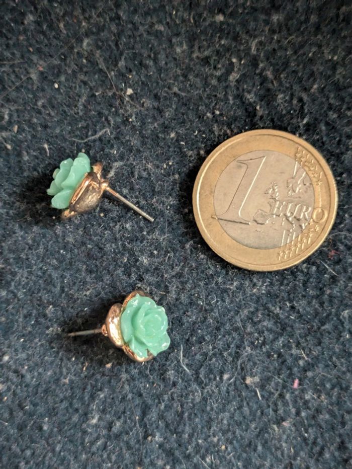 Boucles d'oreilles roses - photo numéro 2