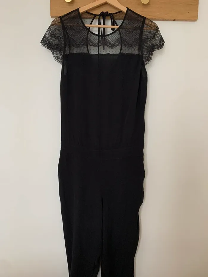Combinaison pantalon dentelle / noire - photo numéro 2