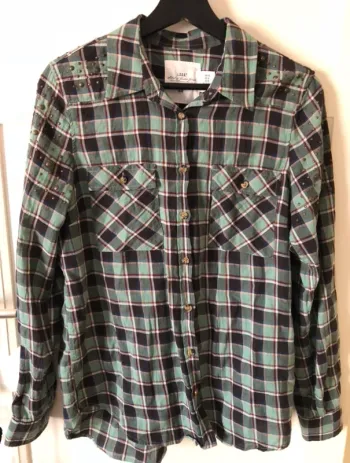 Chemise à carreaux et clous H&M t.40
