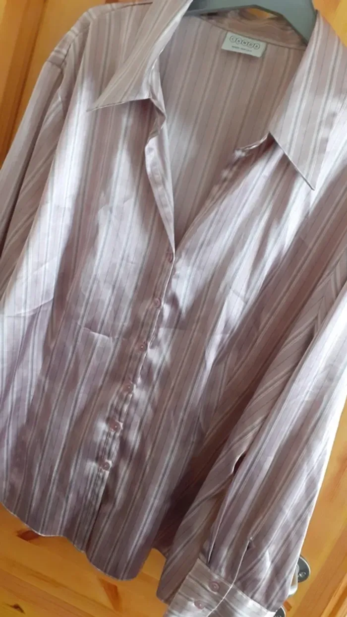 Chemise rose satiné - photo numéro 5