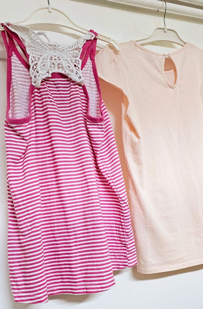 2 Tee-shirt Debardeurs 100% Coton Naf Naf Taille 11/12 ans - photo numéro 5