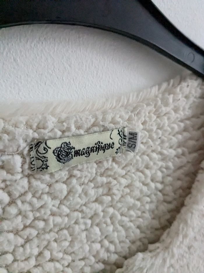 Veste pilou pilou creme  S/M - photo numéro 2