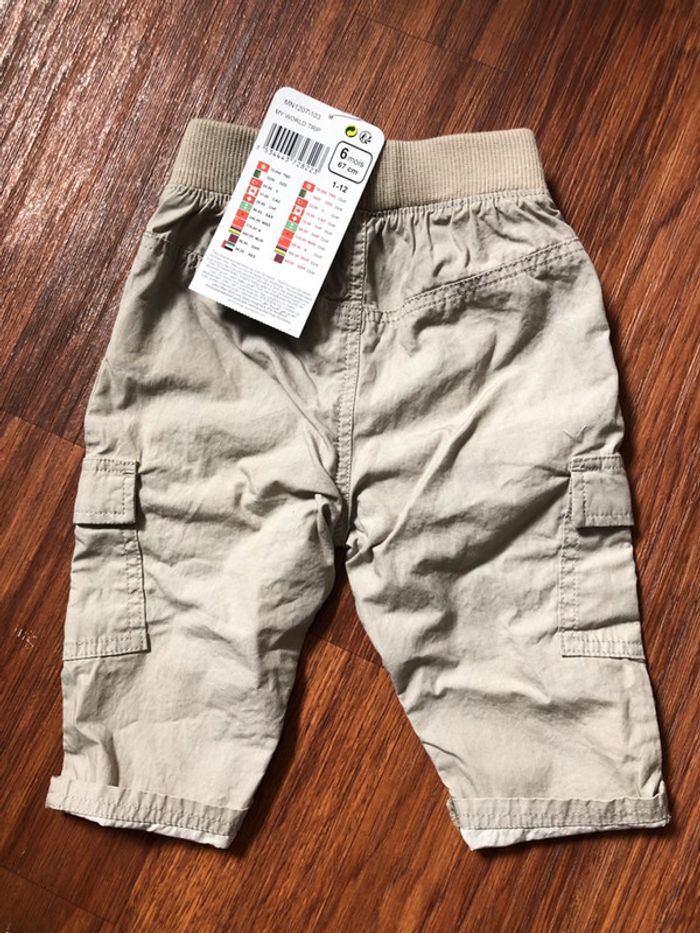Pantalon beige léger 6 mois - photo numéro 2