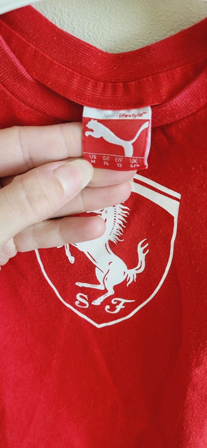 T-shirt rouge puma Ferrari rouge 9/12 mois - photo numéro 3