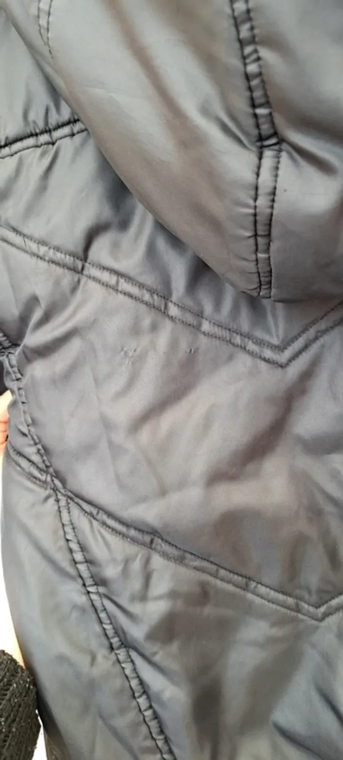 Veste doudoune noire - taille 164cm - doublure chaude - automne hiver printemps - photo numéro 5