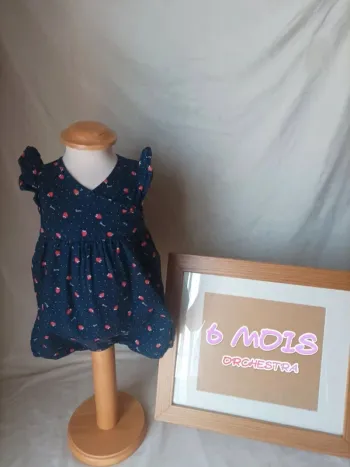 Magnifique barboteuse bleu marine Orchestra fille 6 mois