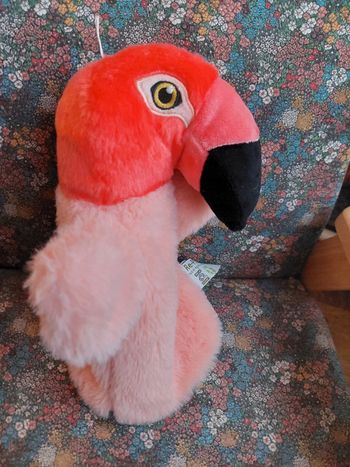 Doudou marionnette flamant rose re-pets nature planet