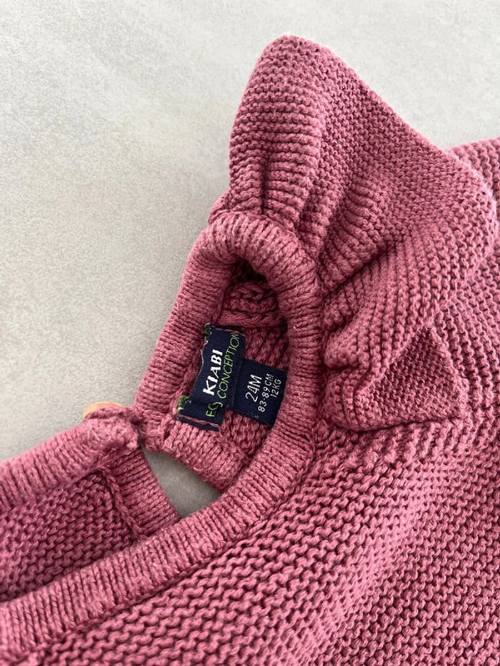 Pull en maille de coton mauve - photo numéro 2