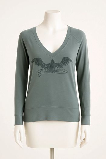 Sweat-shirt col V "American College"
