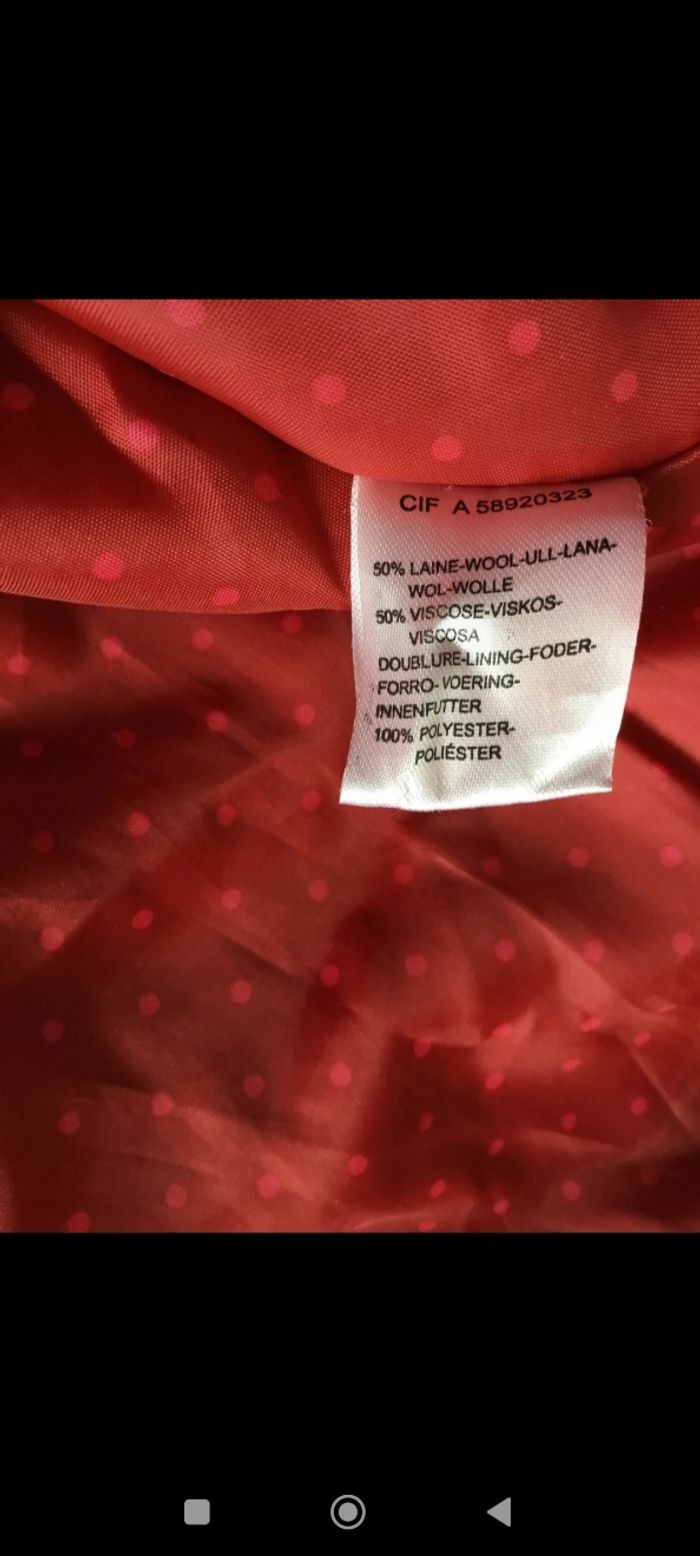 Duffle-coat rouge fille 6 ans la redoute - photo numéro 3