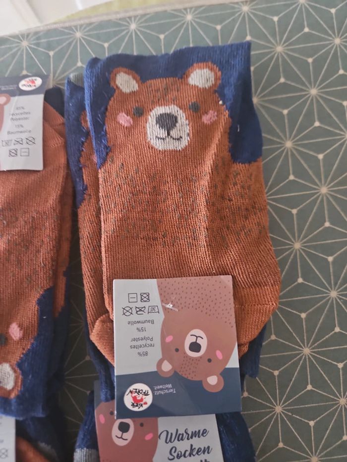 Lot 4 paires  chaussettes ourson 35-39 - photo numéro 3