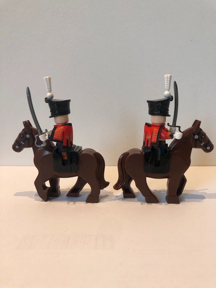Figurine type lego 2 cavaliers Napoléoniens - photo numéro 2