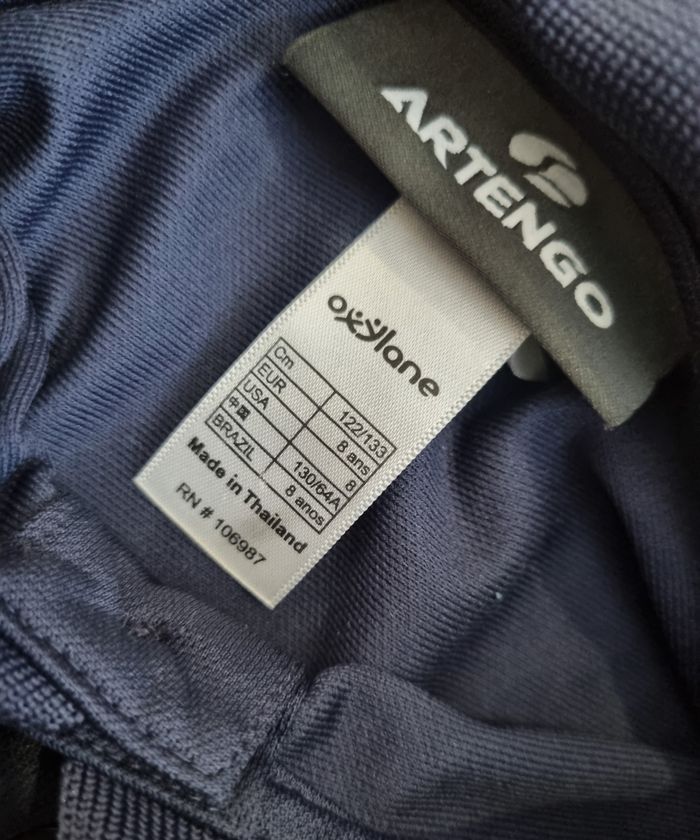 polo manche courte artengo taille 8 ans gros foncé - photo numéro 2