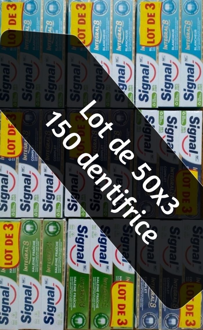 Lot de 150 dentifrices neuf signal