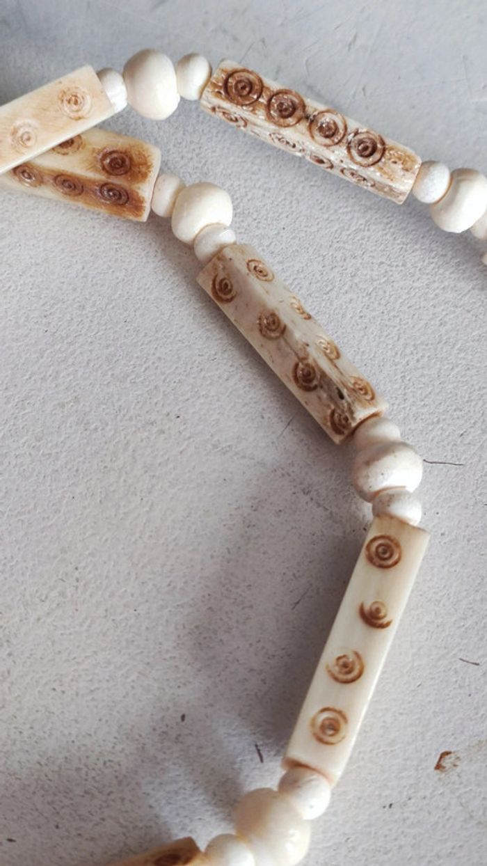 Sautoir couleur ivoire vintage - photo numéro 6