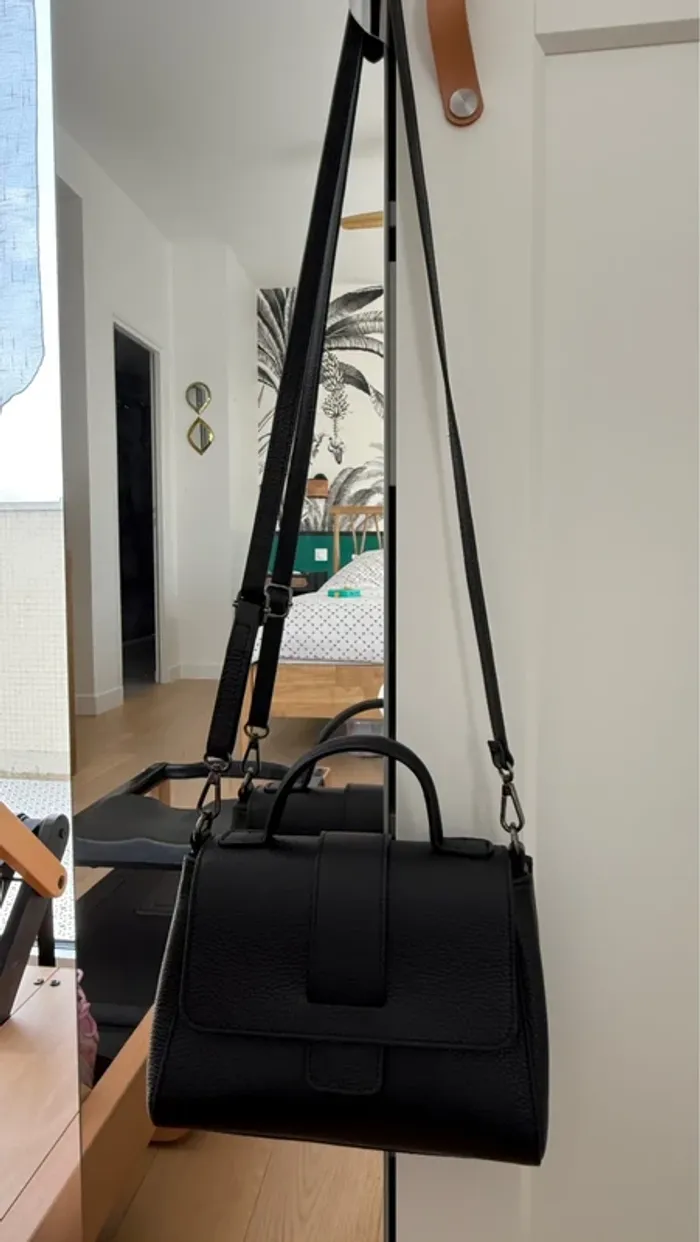 Sac noir cuir - photo numéro 2