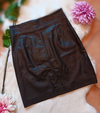 Mini jupe simili cuir neuve h&m 36