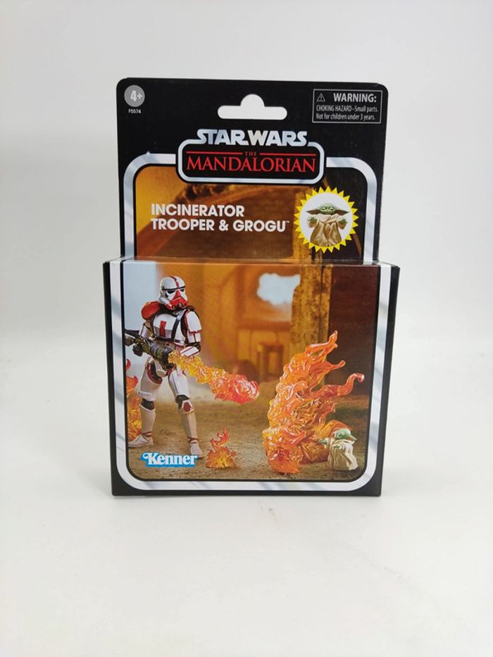 Lot de 4 figurines : Star Wars Kenner The Mandalorian 3,75 pouces incinérateur Trooper & Grogu - photo numéro 2