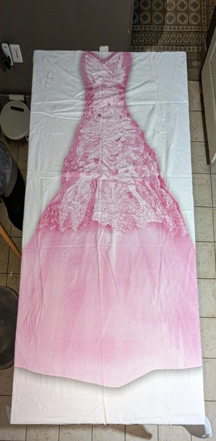 Housse de couette tenue princesse et 1 taie d'oreiller