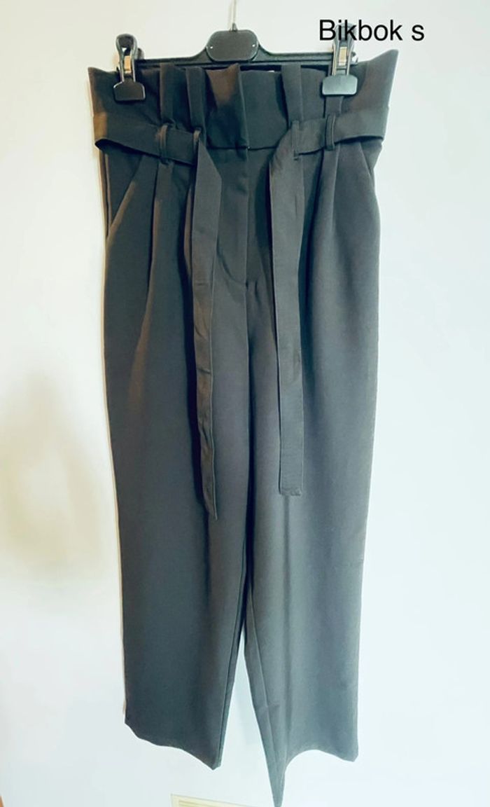Pantalon noir léger taille haute été - photo numéro 2