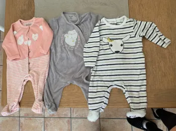 Lot 3 pyjamas 3 mois fille