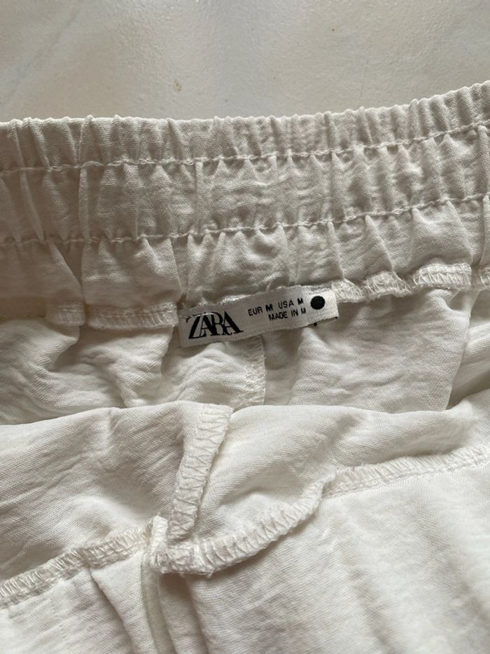 Pantalon blanc crème Zara taille M - photo numéro 5