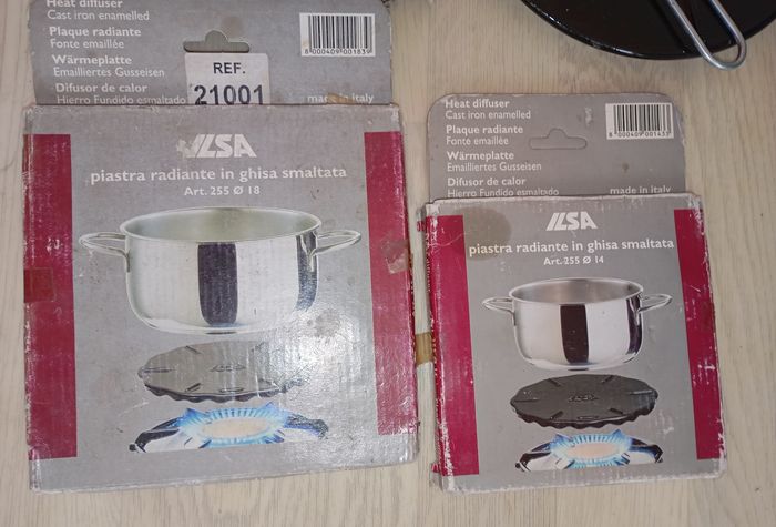 Lot de 3 plaques radiantes en fonte émaillée 14, 18 et 21 cm Ilsa NEUVES - photo numéro 4