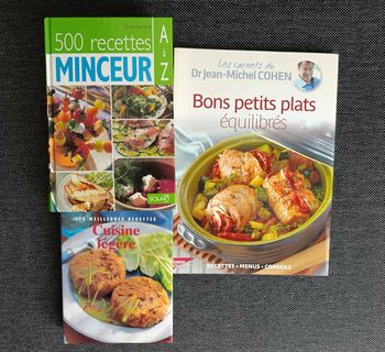 Lot de 3 livres de recettes minceur et légères