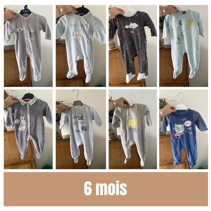Lot de pyjamas une pièce - 6 mois