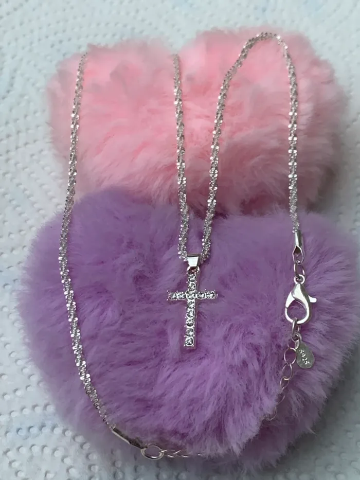 Bijoux en plaqué argenté 925 avec de jolies cristaux brillant 🍭🍭