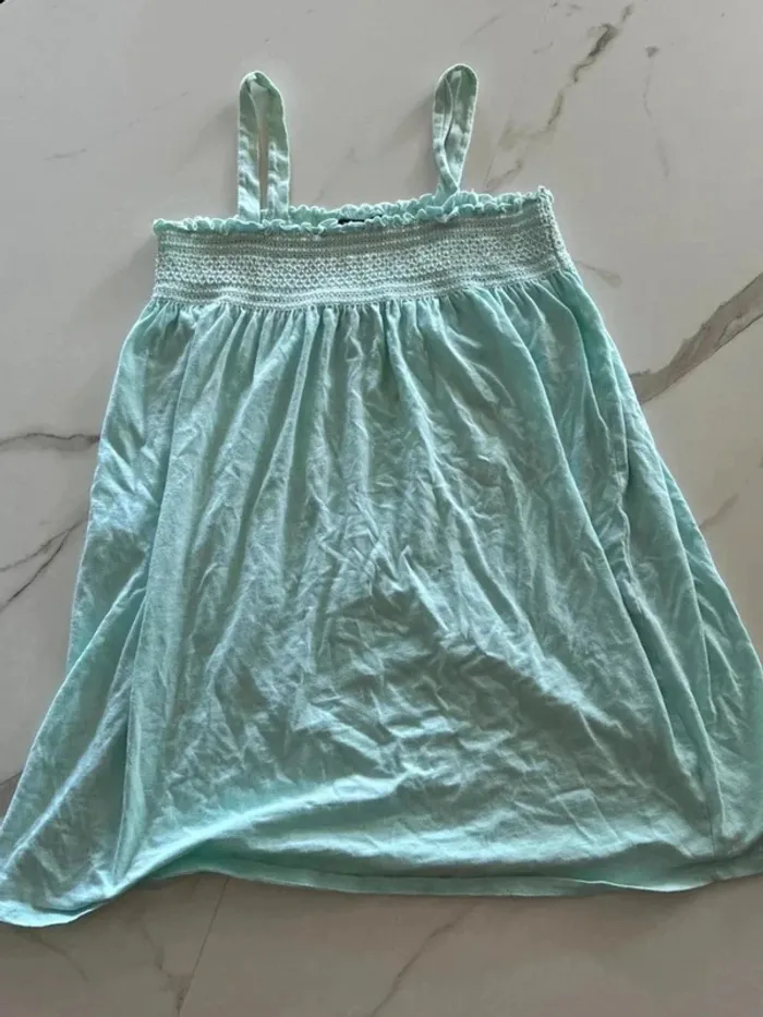 Débardeur fluide bleu turquoise – TEX – Taille 13/14 ans