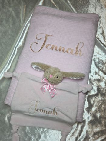Couverture bébé et doudou personnalisé