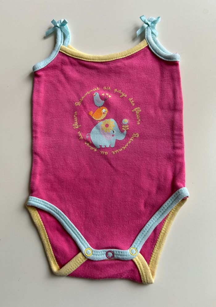 lot 3 bodies colorés petite bretelle avec noeuds taille 3 mois - photo numéro 3