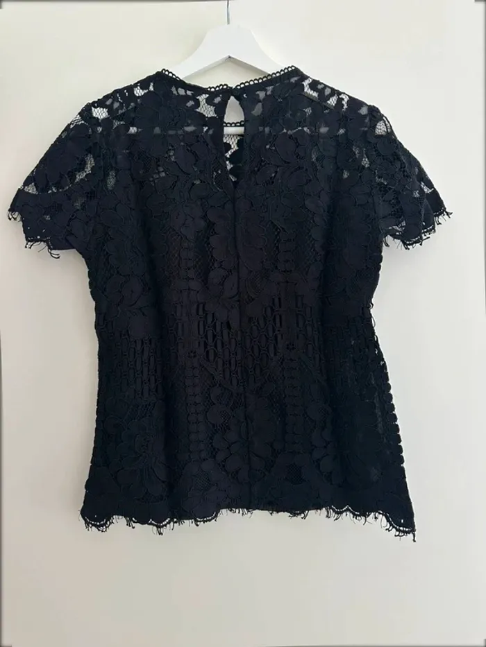 T-shirt en dentelle noire neuf– parfait été/soirée taille M - photo numéro 7