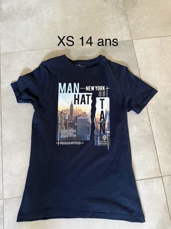 Tee shirt XS kiabi bleu Manhattan New York