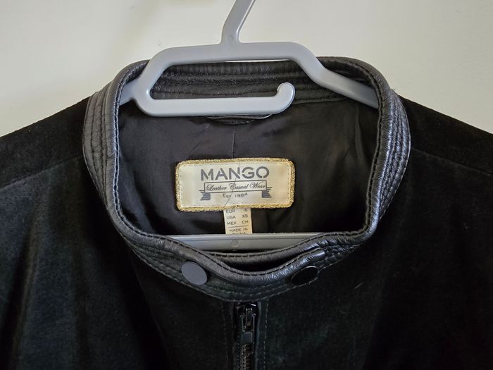 📌 Veste Bombers MANGO Cuir & Daim - photo numéro 4
