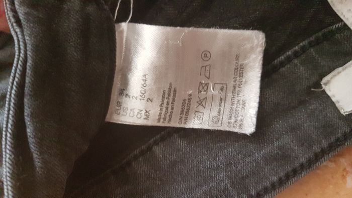 Jeans slim troué femme 34 noir H&M - photo numéro 4