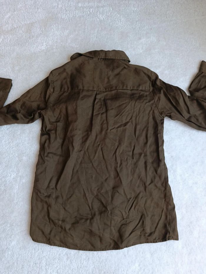Chemise Zara woman Premium collection XS vert Kaki 100% lyocell - photo numéro 10