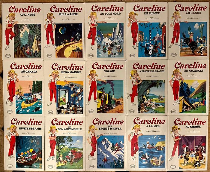 Lot de 15 Grands Albums Hachette anciens Caroline livres Pierre Probst vintage collection