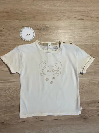 Tee-shirt manche courte crème motif crabe garçon 36 mois Kiabi
