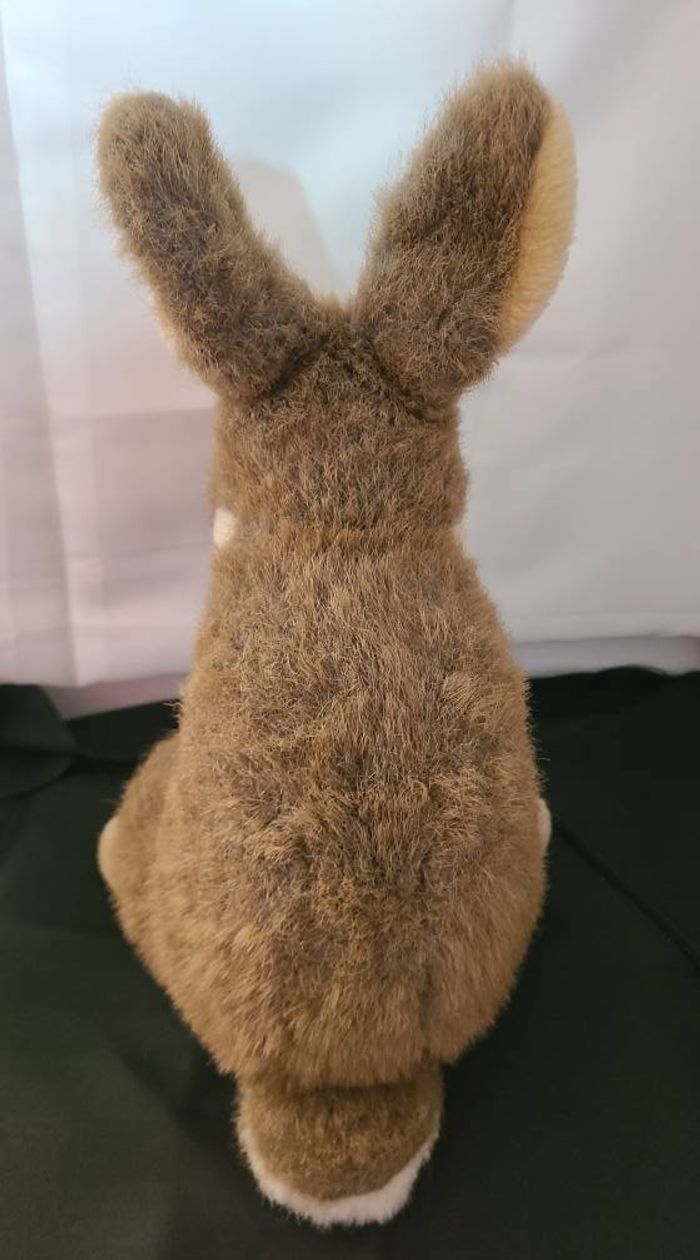 Peluche lapin marron blanc CP - photo numéro 3