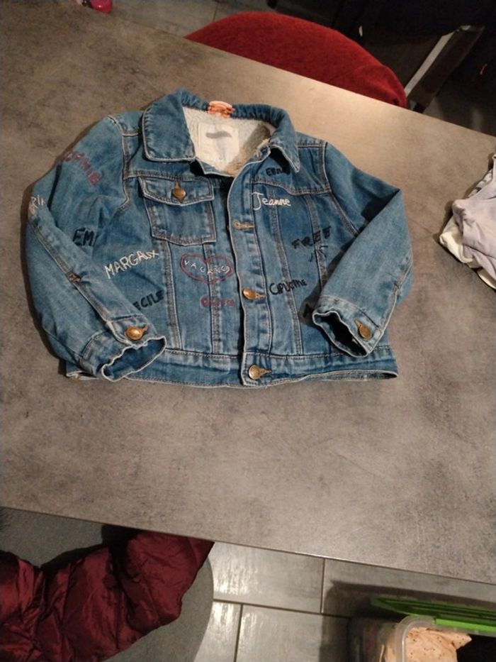 Veste en jean molletonnée 4 ans