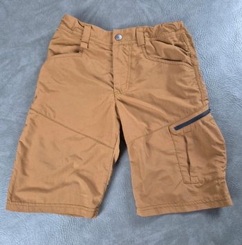 Short bermuda Quechua 10/ 11 ans orange ceinture réglable polyamide TBE A30