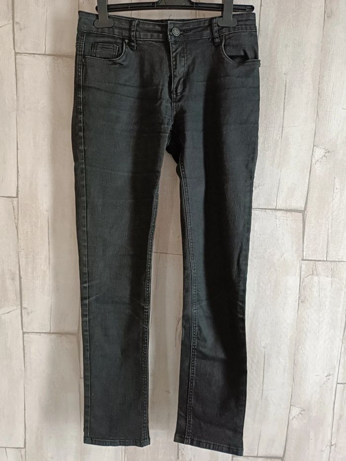 Pantalon noir effet huilé