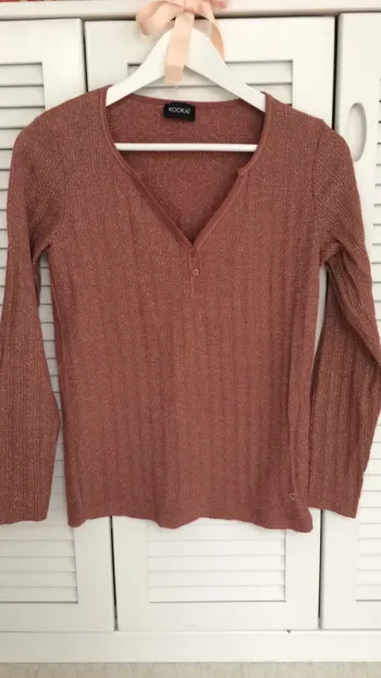 Haut rose doré kookai T2