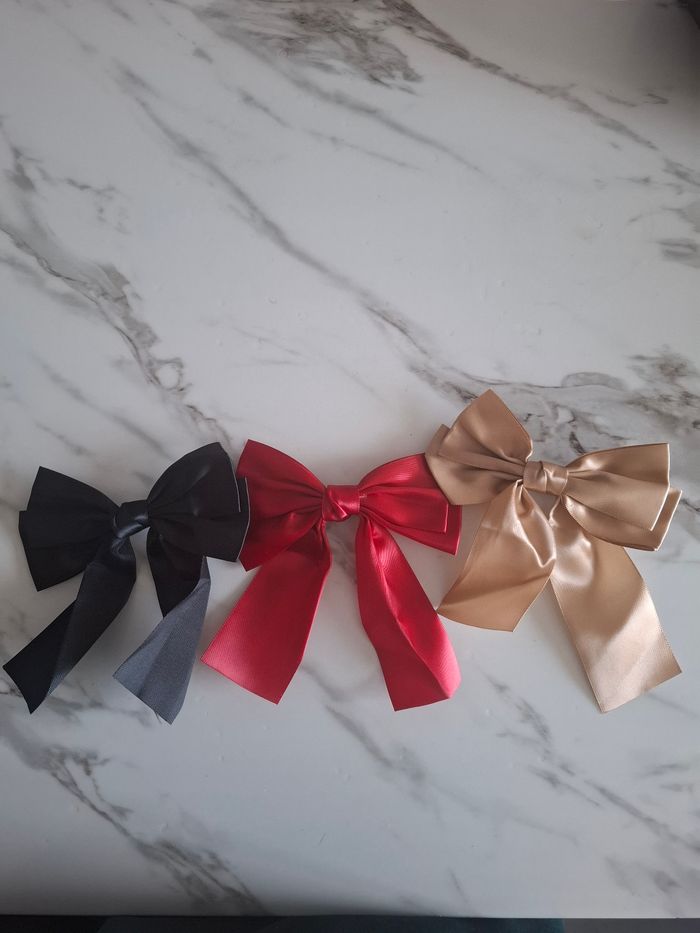 Lot de 3 barrette cheveux satin